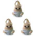 5# Cute Hand Woven Keychain Emotional Support Pickle Knitting Doll (Light Potato