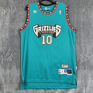 Camiseta deportiva Adidas Vancouver Grizzlies Mike Bibby NBA Hardwood Classics grande +2 verde azulado - Imagen 1 de 13