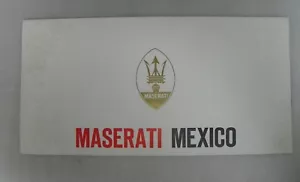 Maserati México Especificación.. Hoja Folleto de Venta Años 60-70 Original - Imagen 1 de 5