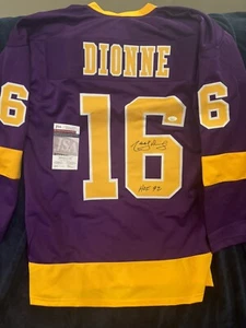 MARCEL DIONNE LA Kings Autographed Signed Hockey Jersey JSA "HOF 92" inscription - Picture 1 of 7