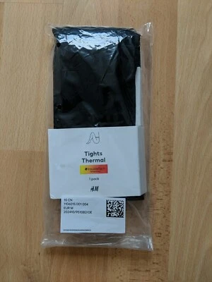 H&M Damen Tights Strumpfhosen Thermisch schwarz Größe M - Bild 1 von 4