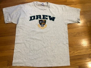 Camiseta de hombre vintage Drew University - mediana - nueva - Imagen 1 de 3