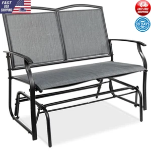 Outdoor Swing Glider Bench 2 Person Loveseat Patio Rocking Chair for Backyard - Picture 1 of 6