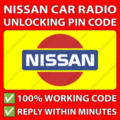 ✅NISSAN RADIO CODE CAR CODES MICRA NOTE QASHQAI ALMERA JUKE CONNECT UNLOCK FAST✅
