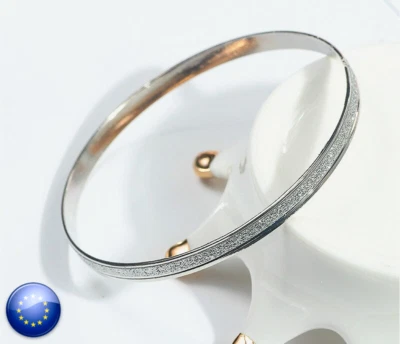 BRACCIALE DA DONNA ARGENTO LUCIDO MODA REGALO BAMBOLA ACCESSORI - Immagine 1 di 2