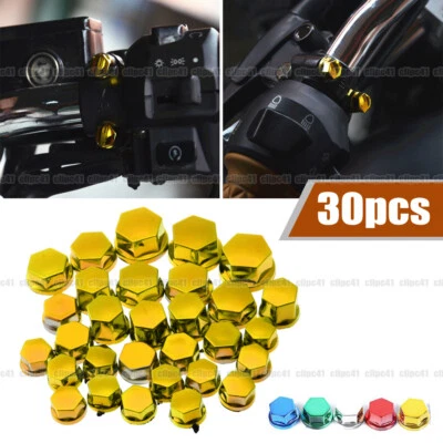 Chrome-plated Plastic Motorcycle Screw Nut Bolt Cap Cover Universal Accessories — 第 1/4 张图片