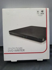 LG SP80NB60 Black USB 2.0 Ultra Slim Portable 8x External DVD Writer - Afbeelding 1 van 3