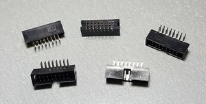 16 Pin IDC Socket Right Angle PCB Mount 2.54mm 2x8 Male Box header Pack of 5 - Picture 1 of 1