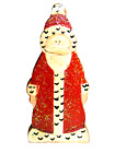 Vintage ręcznie malowana drewniana figurka świąteczna ŚW. Mikołaj ręcznie robiona dekoracja