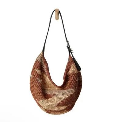 Bolso holgado de paja Free People beige/marrón (nuevo con etiquetas) Foto 1 de 4