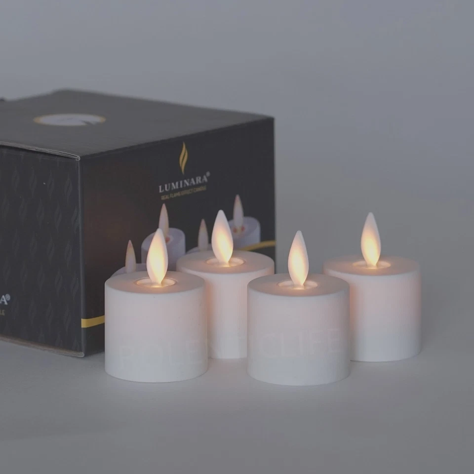 Juego de 4 luces de té LED parpadeantes móviles Luminara a batería Foto 1 de 4