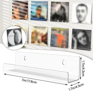 1-20PCS Clear Vinyl Record Shelf Wall Mount Magazine Album Record Holder Display - Picture 1 of 12