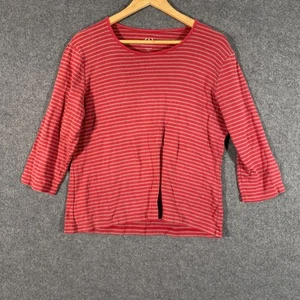 Sportscraft Top Womens 2XL Red Grey Shirt Striped Career Office Coastal Nautical - Picture 1 of 10