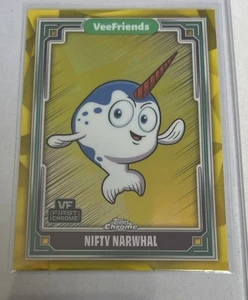 2025 Topps Chrome Veefriends Yellow Refractor Nifty Narwhal #38 - Picture 1 of 4