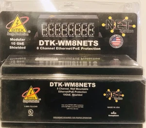 Protector contra sobretensiones de red de montaje en pared de 8 canales DTK-WM8NETS DItek - Imagen 1 de 1