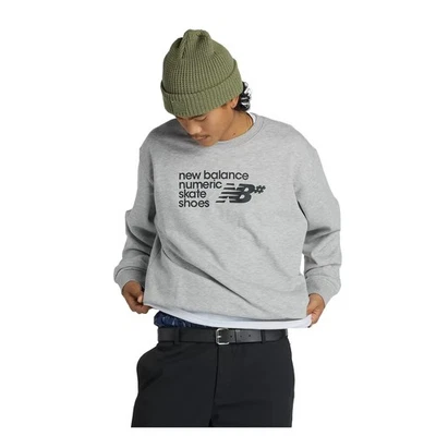 Nuevo Suéter Atlético Gris Para Hombre New Balance Numérico Terry Francés Crew Foto 1 de 2