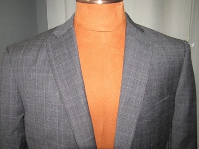 Novo com etiquetas Blazer INDOCHINO Casaco Esportivo Cinza Glen Xadrez Lã Cashmere 42 44 Longo - Imagem 1 de 4