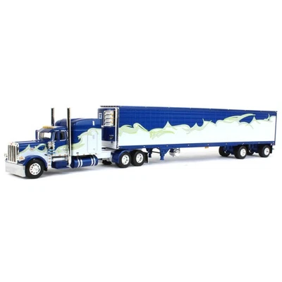 First Gear 1/64 Peterbilt 389 Rimorchiatore Ribbed Spread-Axle Reefer 60-1457 - Immagine 1 di 4