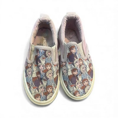 Mocasines sin cordones Frozen para niñas talla 10 púrpura Anna, Elsa, Olaf, Disney zapatos informales Foto 1 de 2