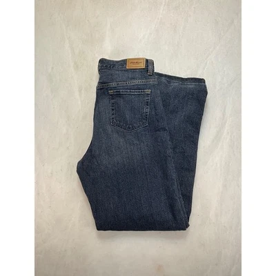 Eddie Bauer Women's Jeans Size 12 Natural Fit Flannel Lined Denim Blue - Image 1 of 4