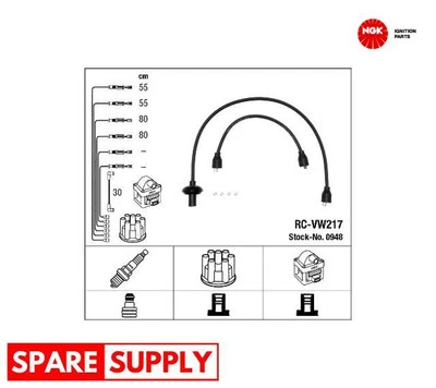 IGNITION CABLE KIT FOR PORSCHE VW NGK 0948 - Image 1 of 4