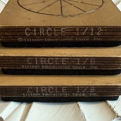 Juego de 3 Círculos Ellison Educativos Troquelados 5" x 6" Madera Geometría Escolar Foto 1 de 4