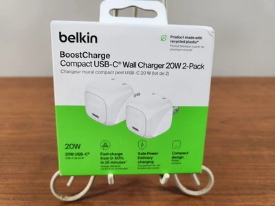 Belkin BoostCharge compact USB-C Wall Chrager 20w 2-Pack - Image 1 of 4