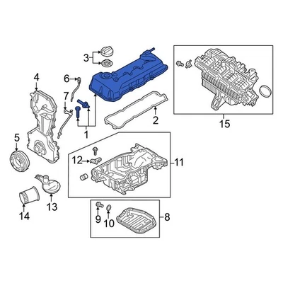 For Nissan Altima 2013-2017 Nissan 132643KY0A Engine Valve Cover Foto 1 de 3