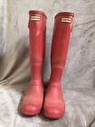 Ladies Red Hunter Wellies Size UK 7 Festival Attire. Fashion Great Condition