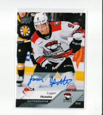 LOGAN HUTSKO '22/23 2022/23 Upper Deck AHL AUTOGRAPH card CHARLOTTE CHECKERS