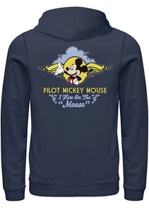 Disney Pilot Mickey Hoodie Pullover marineblau Herren XL Neu - Bild 1 von 3