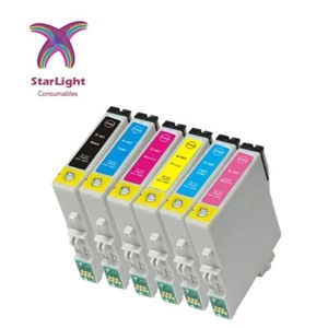 6 wkładów atramentowych pasuje do Epson Stylus Photo R200 R220 R300 R300M R320 R330 R340 - Zdjęcie 1 z 8