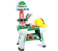 Set banco da lavoro giocattolo 39PZ elmetto utensili attrezzi con casco bambino