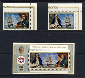 COOK ISLANDS QE II 1976 American Bicentenary Set + Minisheet SG 541 to MS543 MNH - Picture 1 of 2