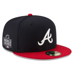 New Era 59Fifty Atlanta Braves Ajustado Serie Mundial Sombrero Talla 7 1/4 MLB Auténtico - Imagen 1 de 4