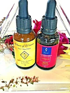 Organic Anti-aging Skincare Duo- Vit C+ Hyaluronic Acid+Anti-Wrinkle Rosehip Oil - Picture 1 of 8