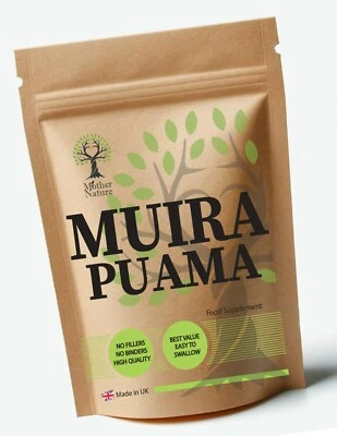 MOTHER NATURE Muira Puama Capsules 500mg Clean Natural Muira Puama Powder Vegan Supplements