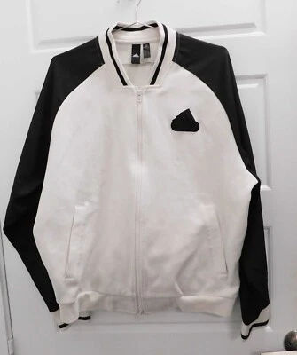 Chaqueta bomber estampada blanca y negra Adidas HY2711 talla M Foto 1 de 4