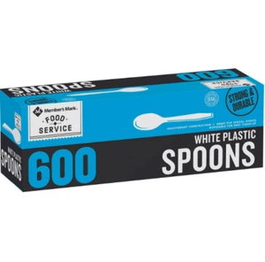 member's mark white plastic spoons 600 ct. FREE SHIPPING - Picture 1 of 6
