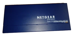 NETGEAR FS108P ProSafe 8-port 10/100mb/s switch with 4-port POE w/power adapter - Picture 1 of 6