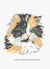 Crochet Patterns - CALICO KITTEN/CAT Afghan Pattern