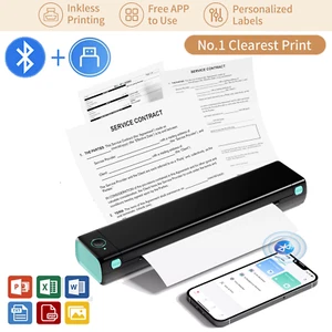 Phomemo M08F Portable A4 Printer Thermal Printer Bluetooth Inkless Printer US - Picture 1 of 16
