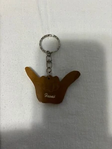 HAWAII SHAKA HAND DESIGN KEYCHAIN NEW-WOODEN - Picture 1 of 8