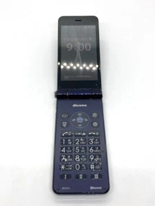 SHARP SH-01J AQUOS mobile phone blue black unlocked Japan Used flip SIM free - Picture 1 of 9