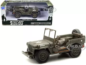 JEEP WILLYS US ARMY GREEN 1/32 DIECAST MODEL CAR BY NEW RAY 54133 - Picture 1 of 1