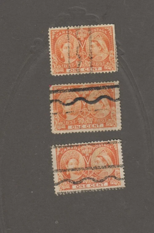 SELLOS PRECANCELADOS DE CANADÁ 1897 - JUBILEO, T-51-D, U-51-V Foto 1 de 1