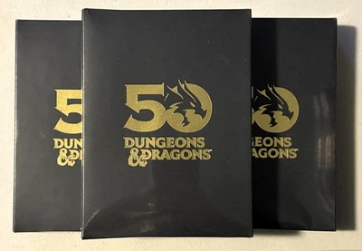 Марки Dungeons and Dragons Forever, 10 карточек с фольгированным штемпелем + лоток для костей из фольги - Изображение 1 из 2