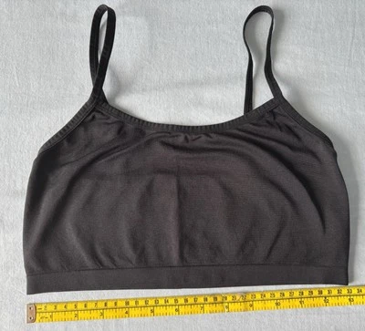 Sujetador deportivo negro Fruit Of The Loom 93 % nailon correas de espagueti elástico L pulóver Foto 1 de 4