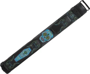Action Calavera CALC22A Sugar Skull 2x2 Pool/Billiard Cue Case Black & Multi - Picture 1 of 1