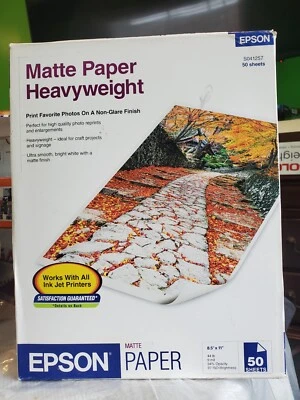 Epson , Matt Heavyweight,  8.5 x 11 open box 31 sheets - Image 1 of 2